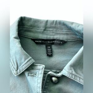 WHBM Slate Blue Jacket Coat with silver trim 00 xxs